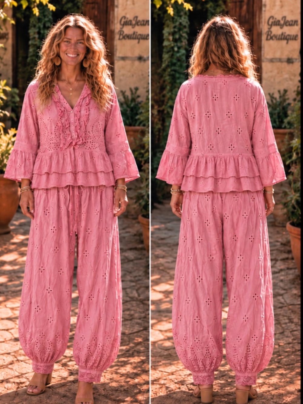 ❤️ JADED GYPSY “ EYELET BLOOMERS “ JADED GYPSY EYELET BLOOMER IN PINK